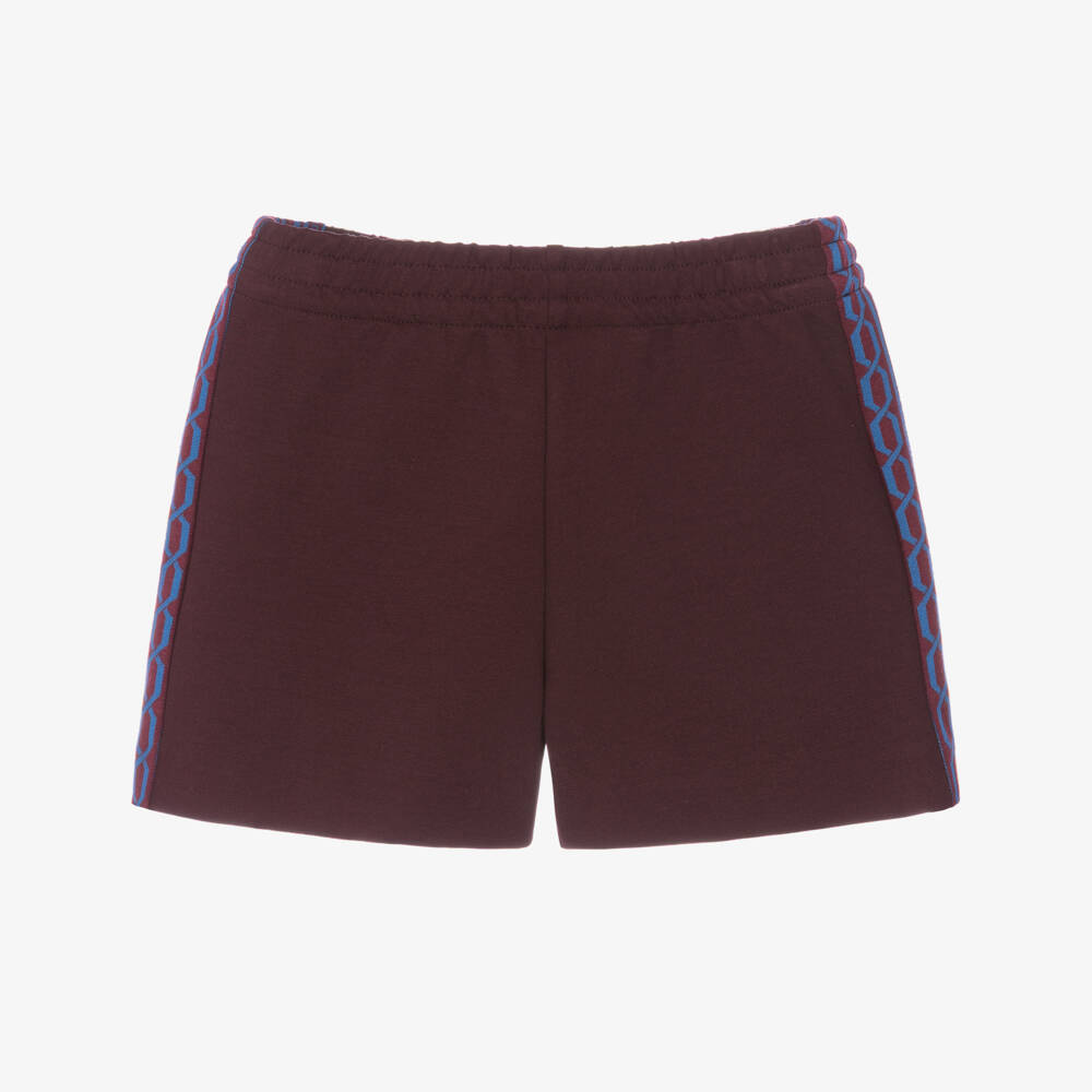 Versace-Baby Boys Burgundy Milano Jersey Shorts | Childrensalon