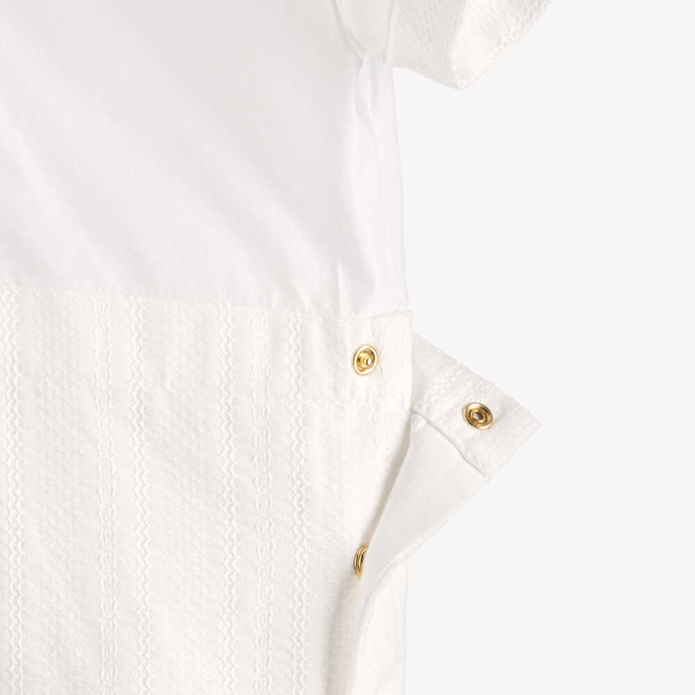 Versace-Baby Boys White Cotton Shortie | Childrensalon