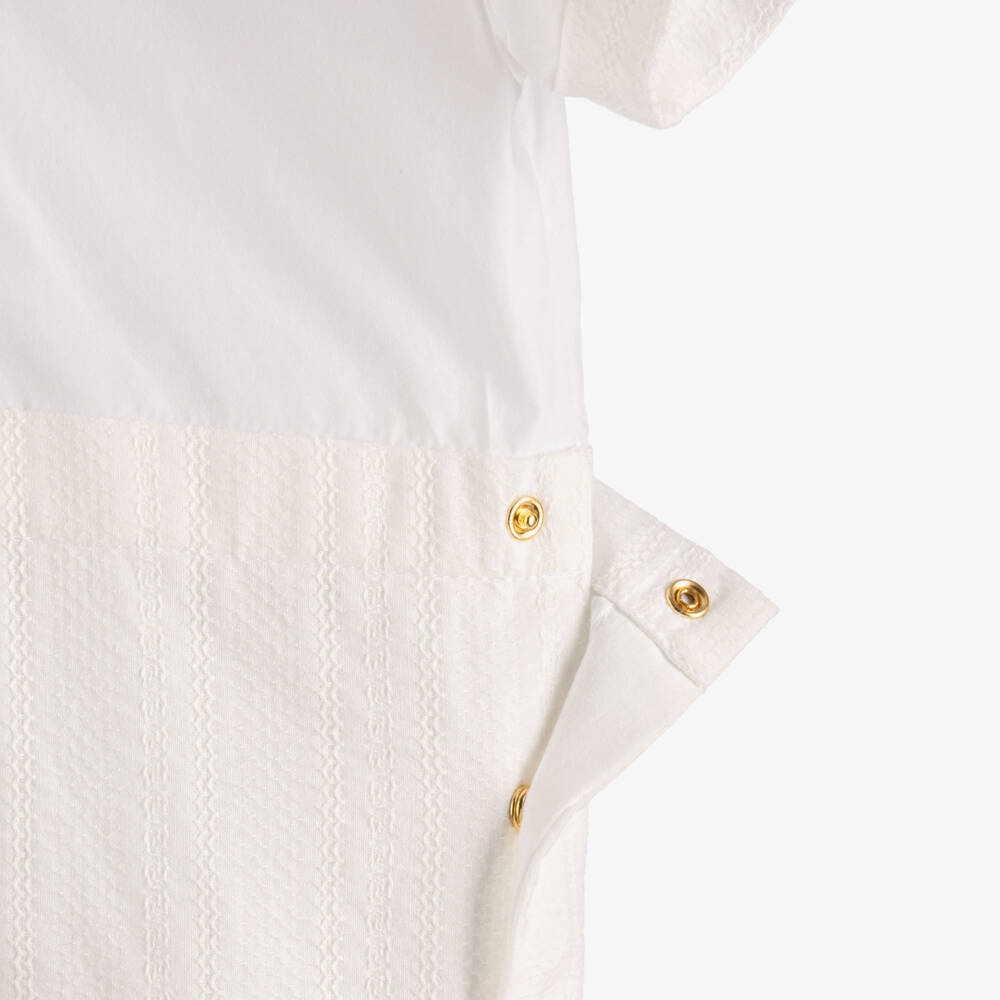 Versace-Baby Boys White Cotton Shortie | Childrensalon
