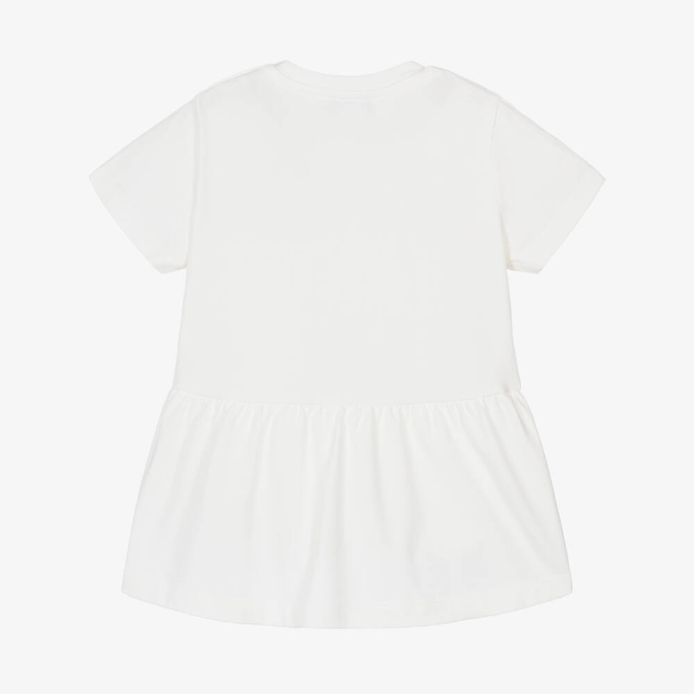 Versace-فستان قطن لون أبيض للبنات الرضع | Childrensalon
