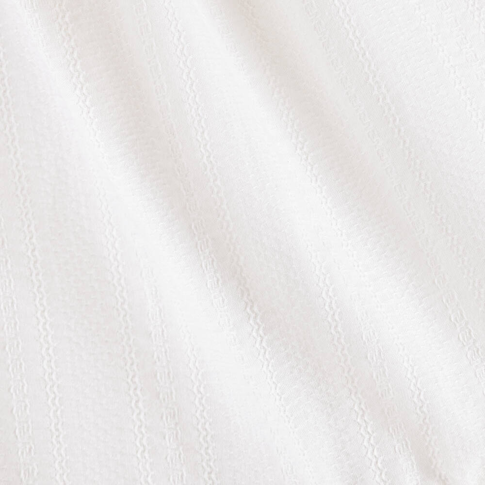 Versace-Baby Girls White Micro Greca Cotton Dress | Childrensalon