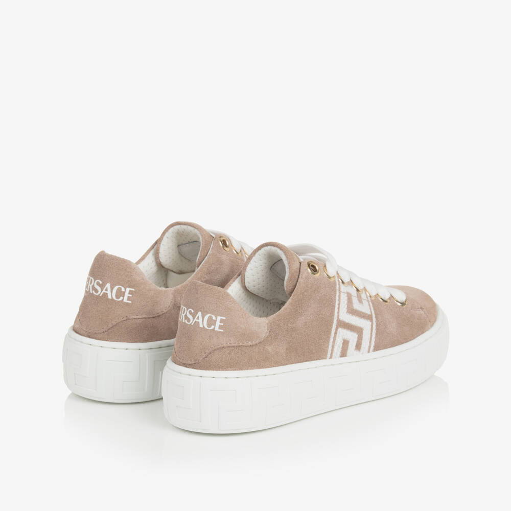Versace Beige Joggers With Greca Trim