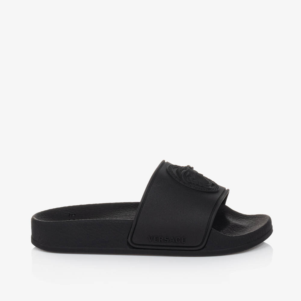 Versace-Black Medusa Sliders | Childrensalon