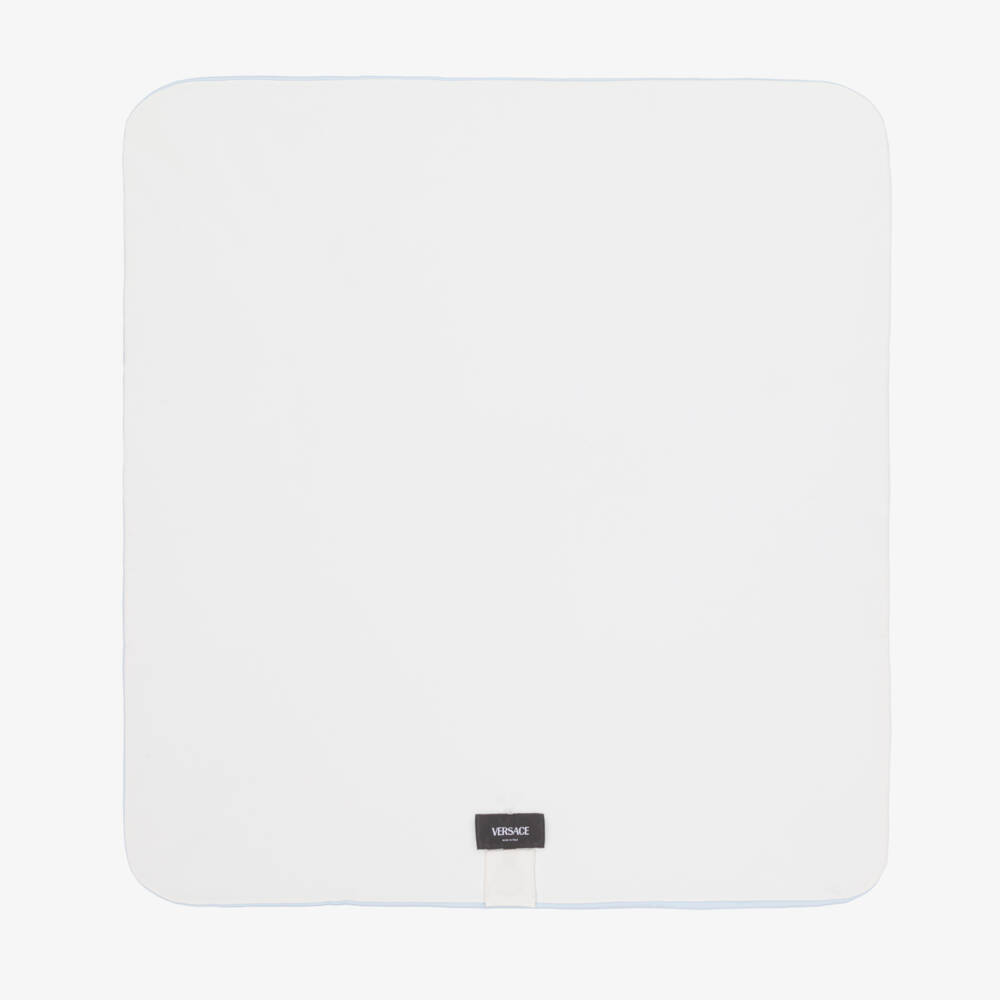 Versace-Blue Cotton Jersey Padded Blanket (70cm) | Childrensalon