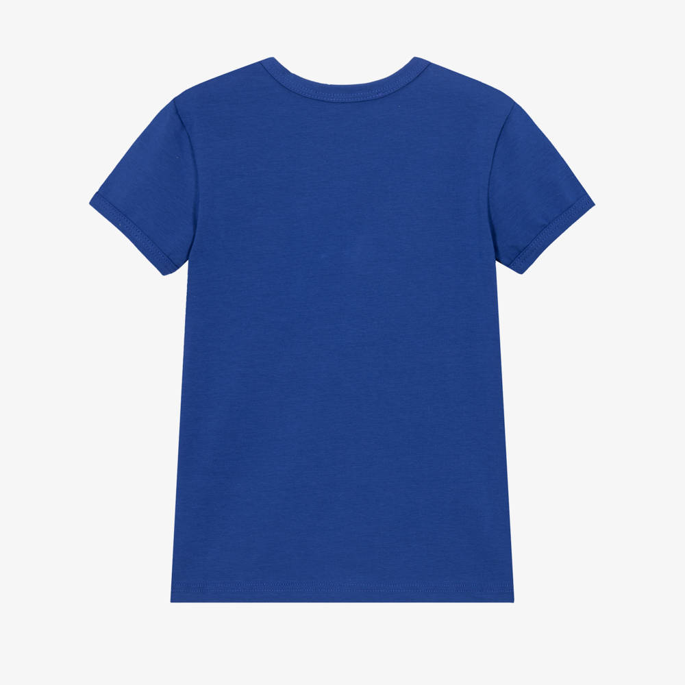 Versace-Boys Blue & White Cotton T-Shirts (2 Pack) | Childrensalon