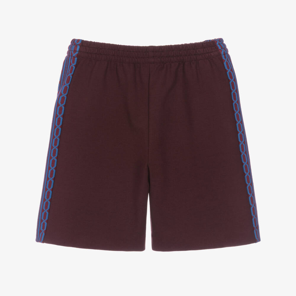 Versace-Boys Burgundy Milano Jersey Shorts | Childrensalon