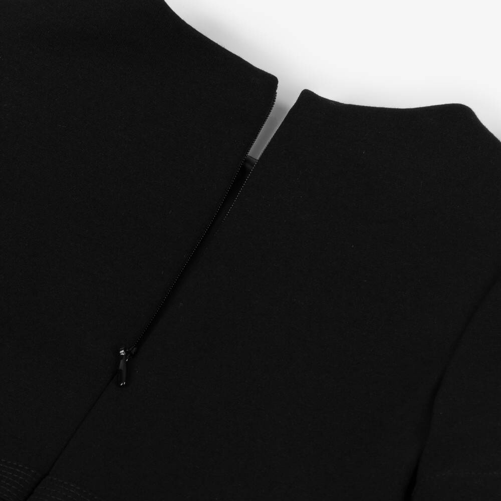 Versace-فستان بفيونكة ميدوسا وكريستال لون أسود للبنات | Childrensalon