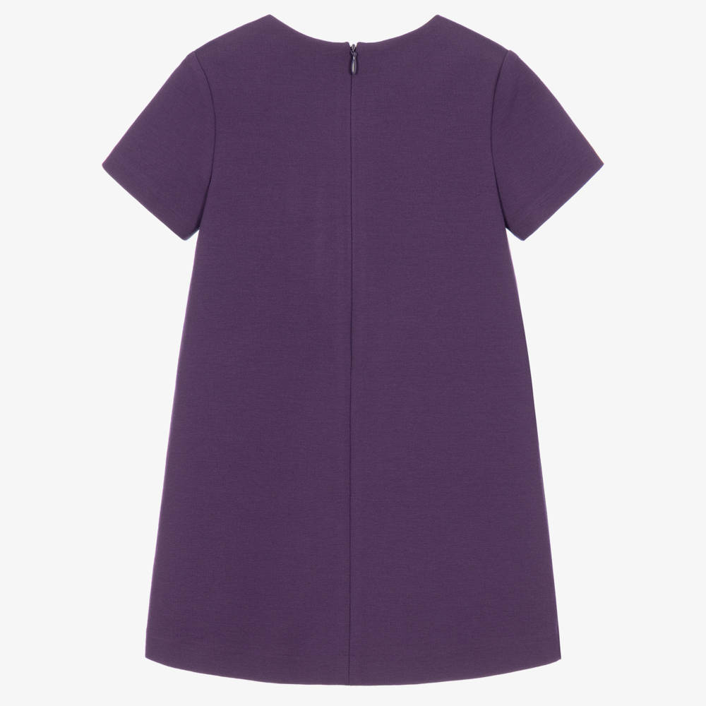 Versace-Girls Deep Purple Milano Jersey Dress | Childrensalon