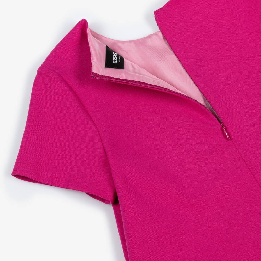 Versace-Girls Fuchsia Pink Milano Jersey Dress | Childrensalon