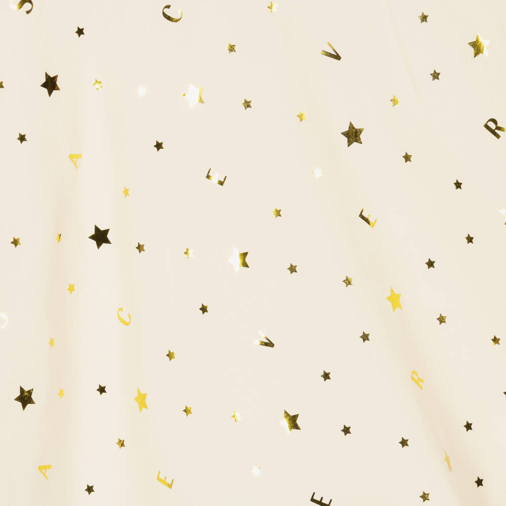 Versace-Girls Ivory & Gold Silk Stars Skirt | Childrensalon