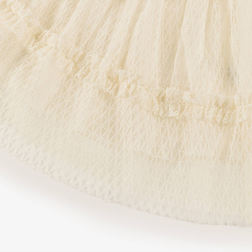 Versace-Girls Ivory Lace Ruffle Skirt | Childrensalon