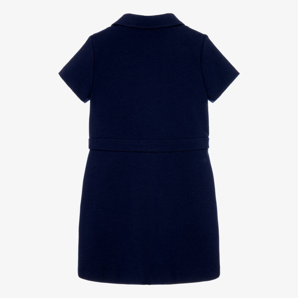 Versace-Girls Navy Blue & Ivory Milano Jersey Dress | Childrensalon