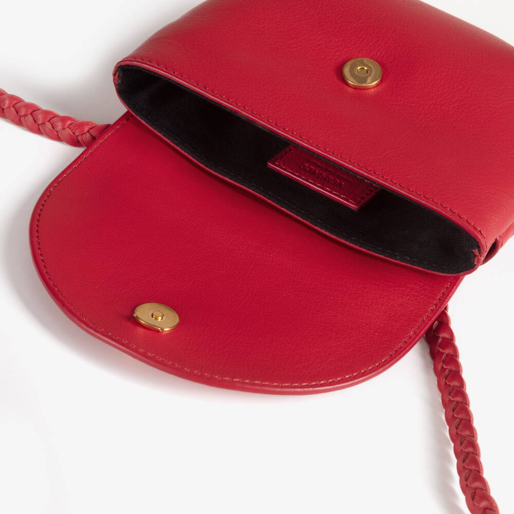 Versace-Girls Red Leather Crossbody Bag (16cm) | Childrensalon