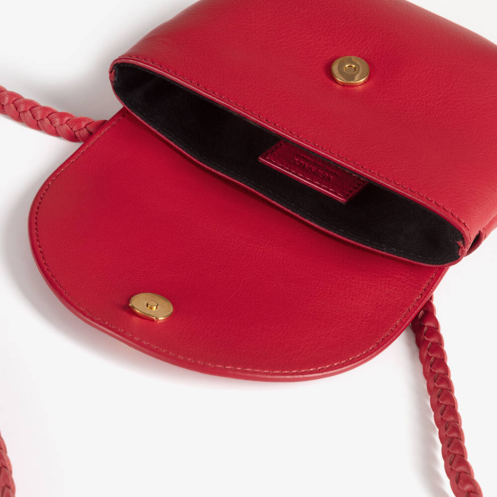 Versace-Girls Red Leather Crossbody Bag (16cm) | Childrensalon