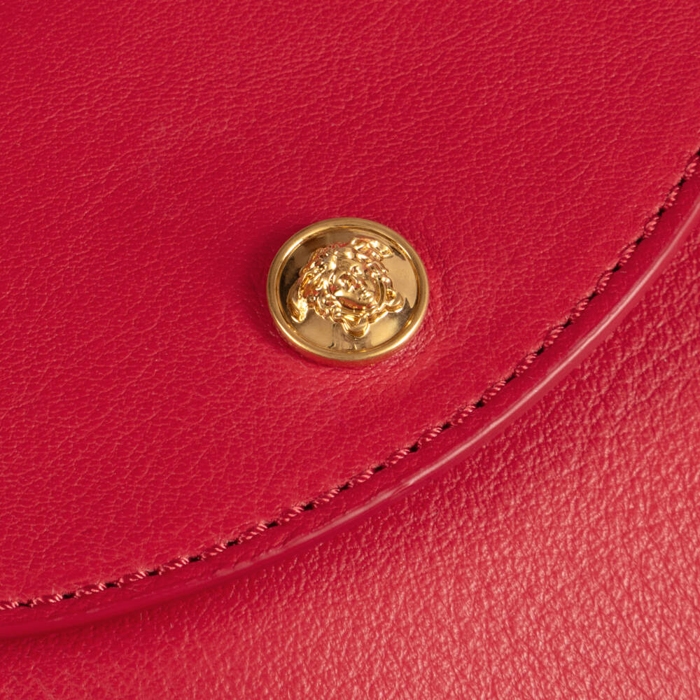 Versace-Girls Red Leather Crossbody Bag (16cm) | Childrensalon