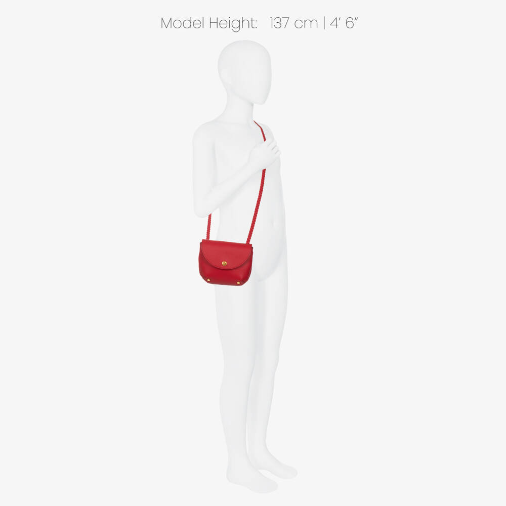 Versace-Girls Red Leather Crossbody Bag (16cm) | Childrensalon