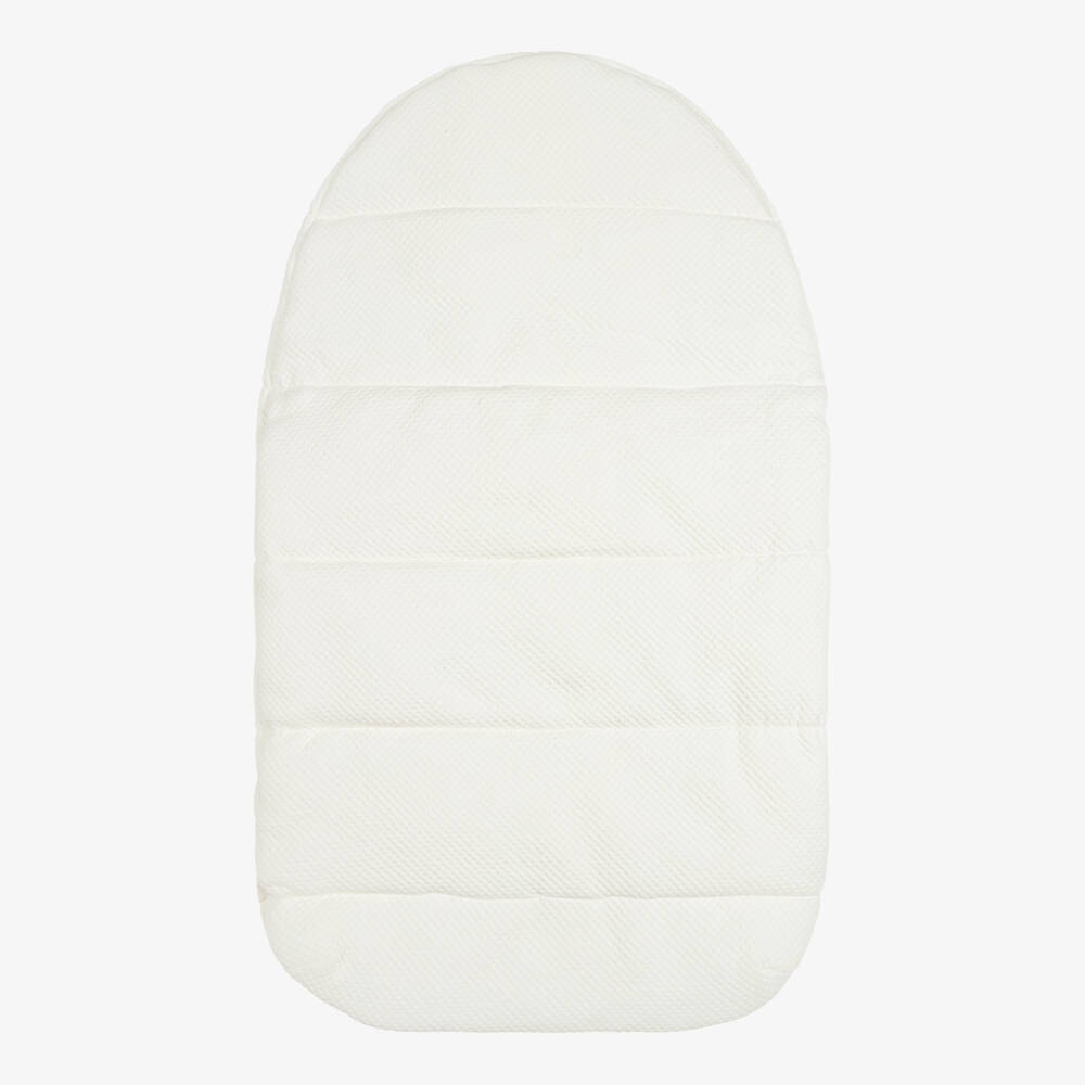 Versace-Ivory Waffle Texture Cotton Jersey Padded Nest (75cm) | Childrensalon