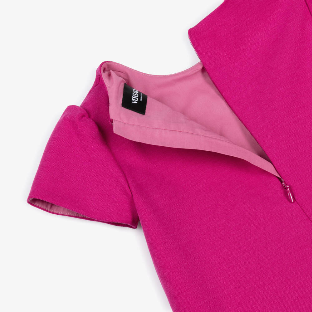 Versace-Junior Girls Fuchsia Pink Milano Jersey Dress | Childrensalon