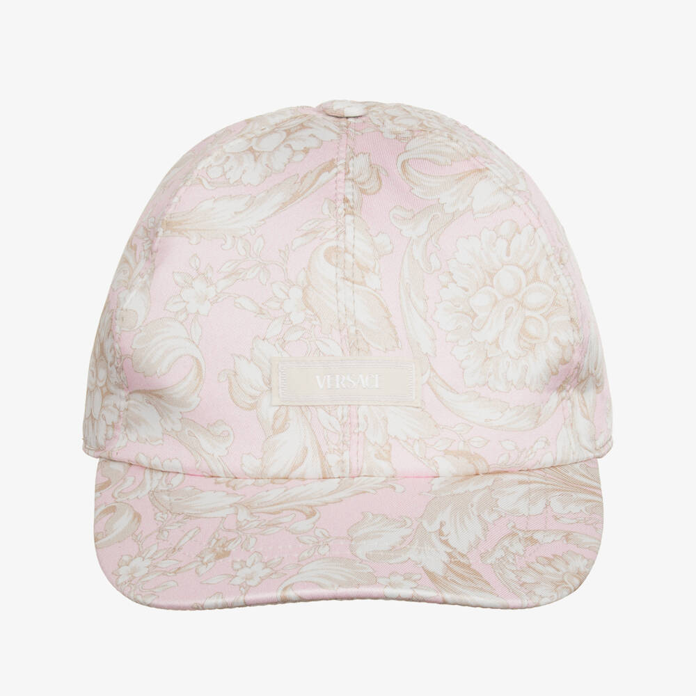 Versace-Pink Barocco Cap | Childrensalon