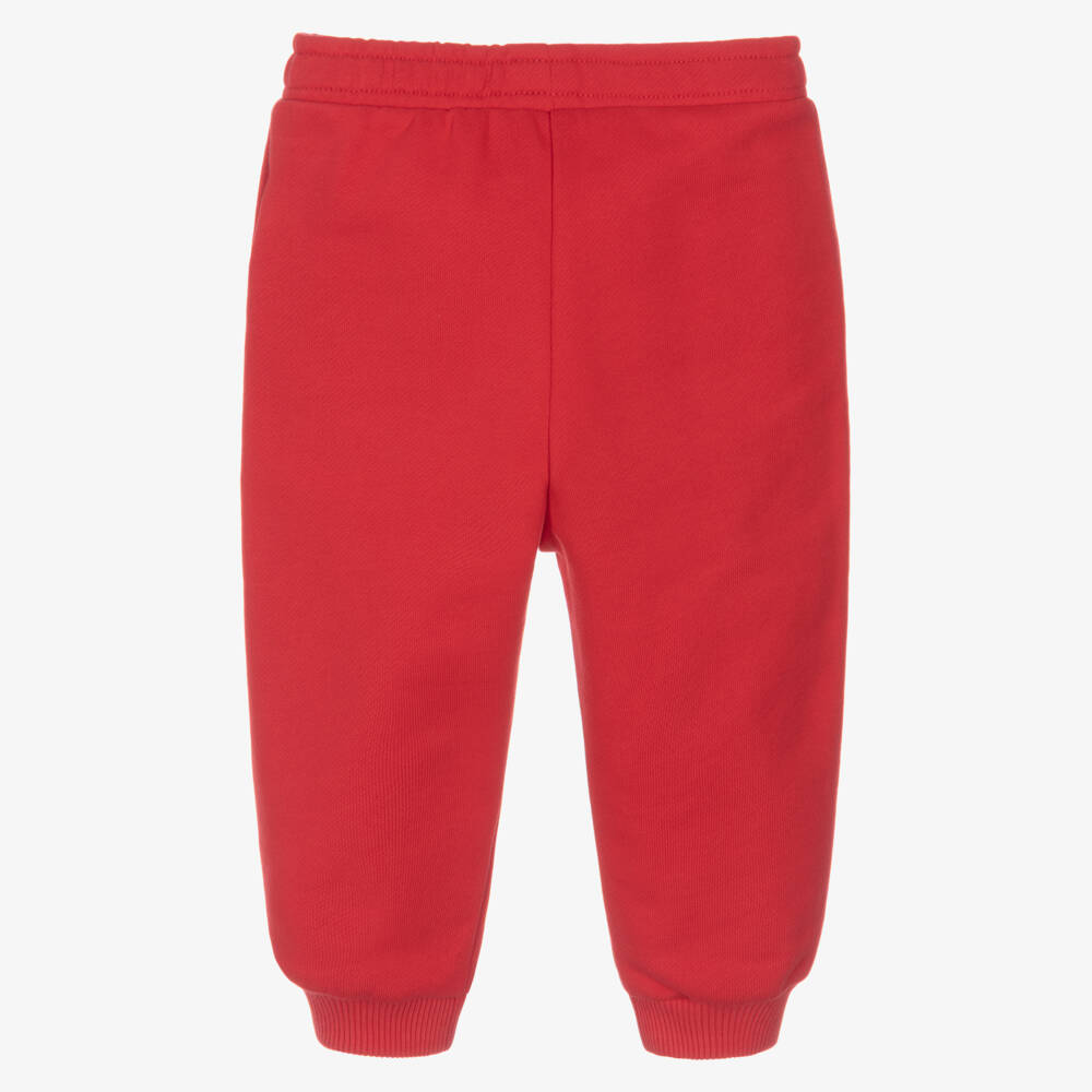 Versace-Red Cotton Jersey Medusa Joggers | Childrensalon