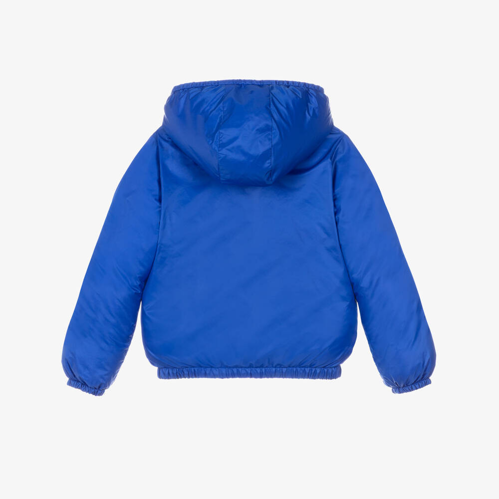 Versace-Reversible Blue Barocco Down Padded Jacket | Childrensalon