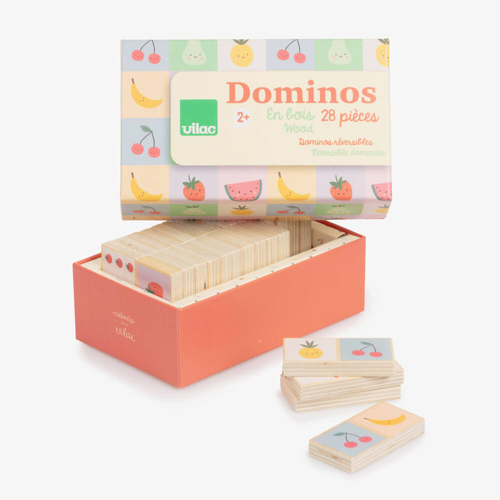 Vilac-Деревянное домино двустороннее Фрукты и овощи | Childrensalon