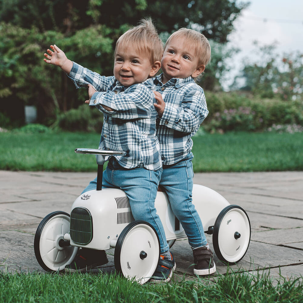 Vilac-Ivory Ride-On Vintage Car (76cm) | Childrensalon