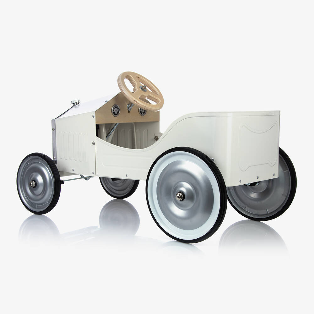 Vilac-سيارة كلاسيكية بدواسات لون عاجي (81 سم) | Childrensalon