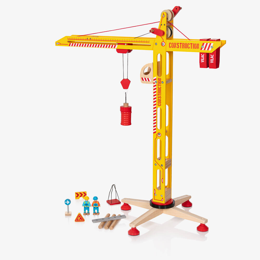 Vilac-Large Wooden Crane Toy (80cm) | Childrensalon