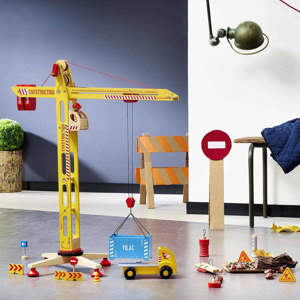 Vilac-Large Wooden Crane Toy (80cm) | Childrensalon