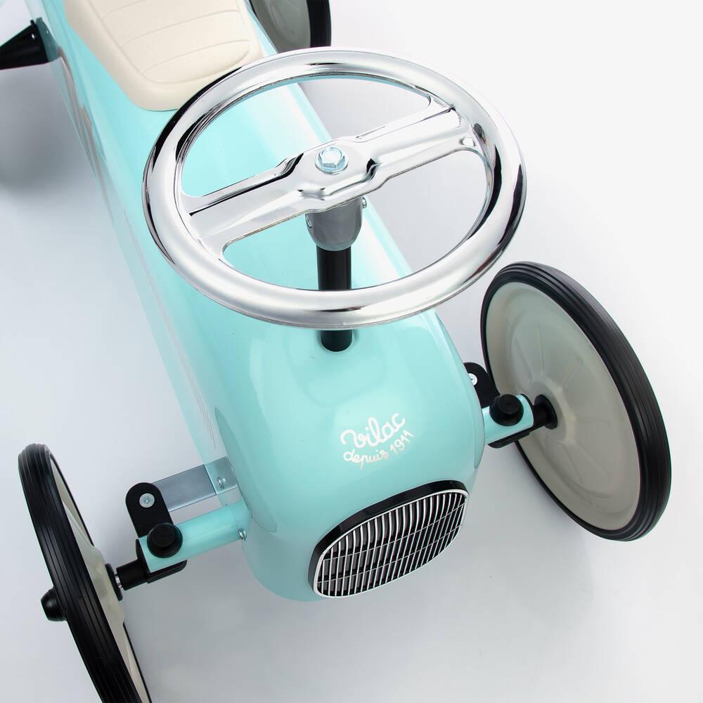 Vilac-Light Blue Ride-On Vintage Car (76cm) | Childrensalon
