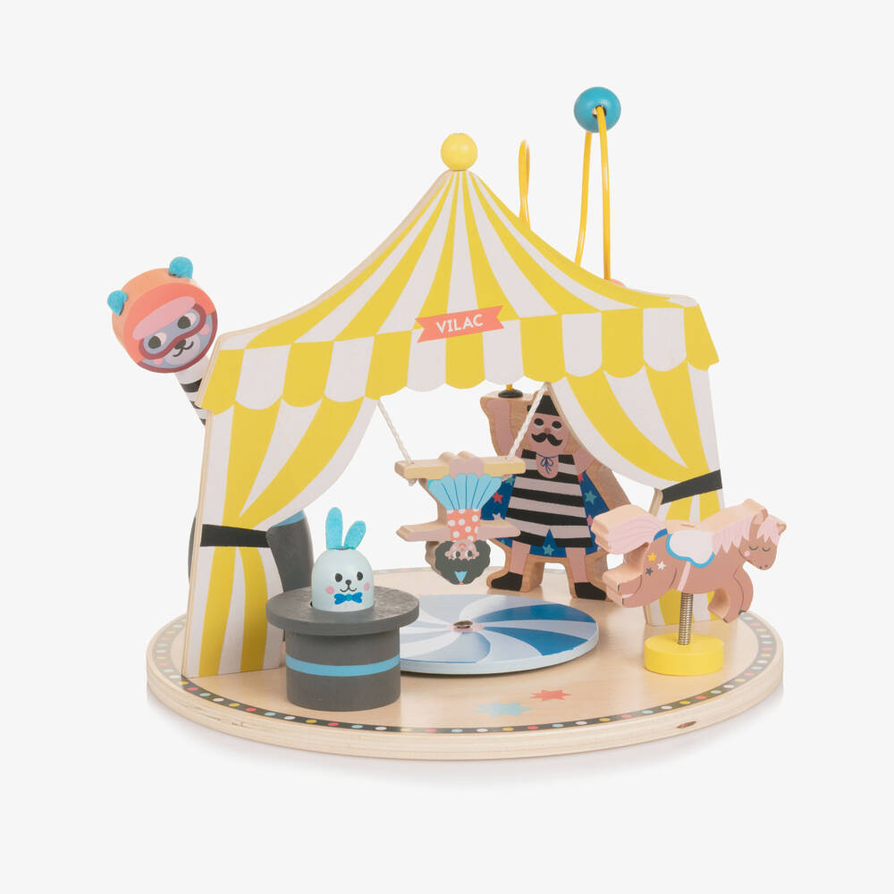 Vilac-Multicolour Wooden Toy Circus (26cm) | Childrensalon