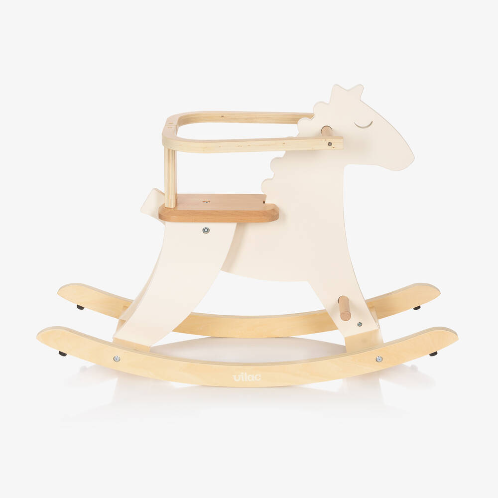 Vilac-Белая деревянная лошадка (77см) | Childrensalon