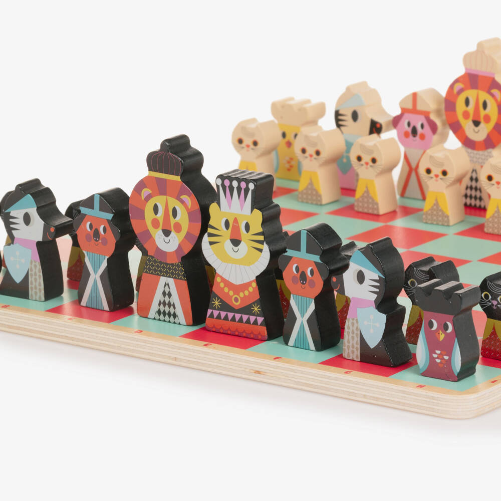 Vilac-Wooden Animal Chess Game (30cm) | Childrensalon