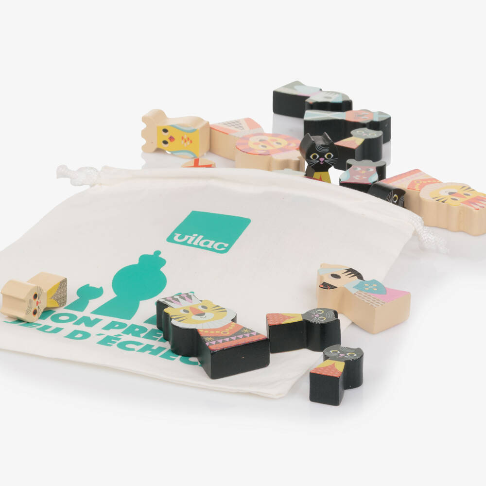 Vilac-Wooden Animal Chess Game (30cm) | Childrensalon