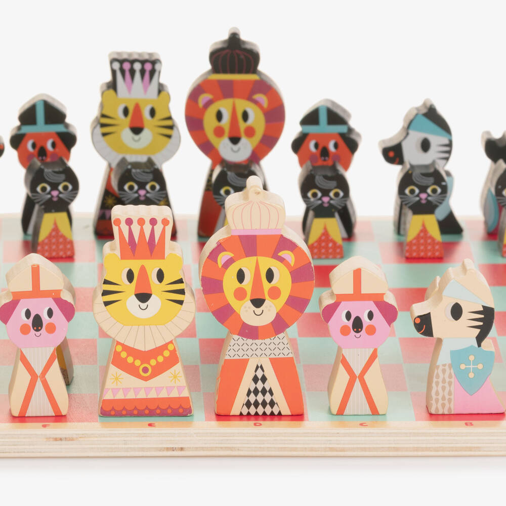 Vilac-Wooden Animal Chess Game (30cm) | Childrensalon