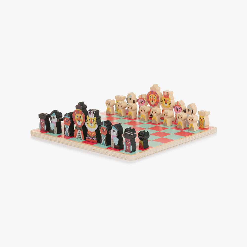 Vilac-Wooden Animal Chess Game (30cm) | Childrensalon