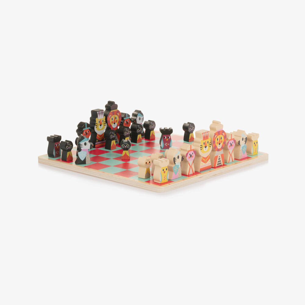 Vilac-Wooden Animal Chess Game (30cm) | Childrensalon