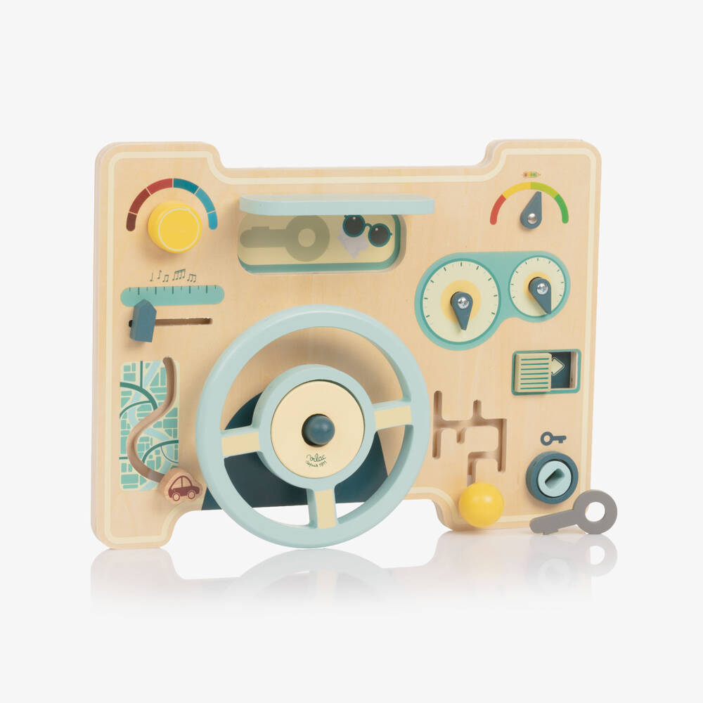 Vilac-Wooden Car Dashboard Activity Toy (35cm) | Childrensalon