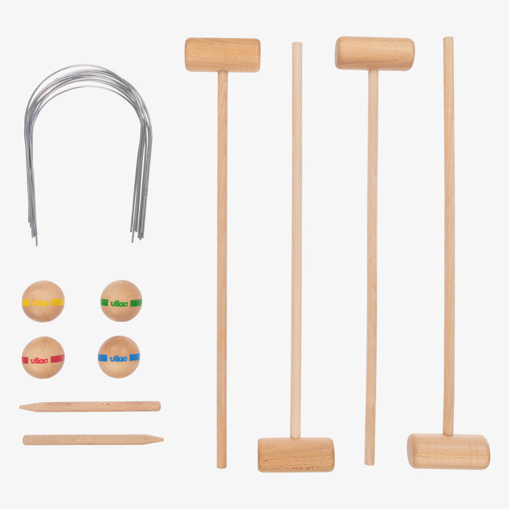 Vilac- مجموعة كروكيه خشبية للأطفال (60 سم) | Childrensalon