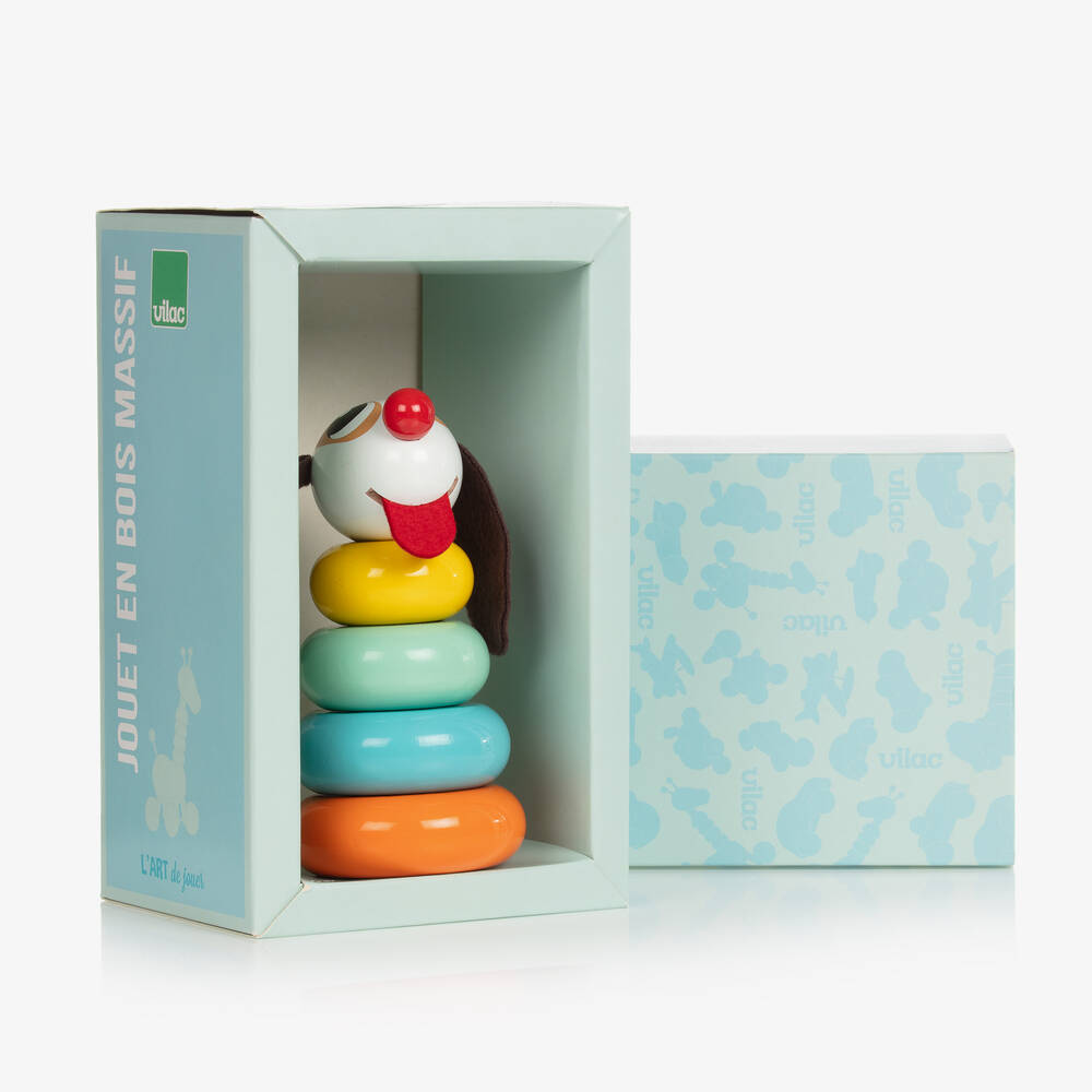 Vilac-Wooden Puppy Stacking Toy (15cm) | Childrensalon