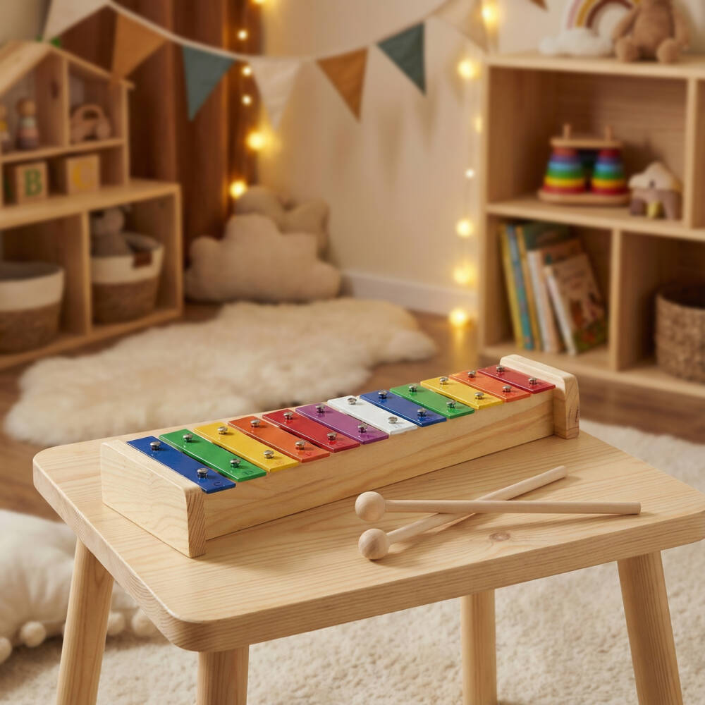 Vilac-Wooden Rainbow Xylophone (33cm) | Childrensalon