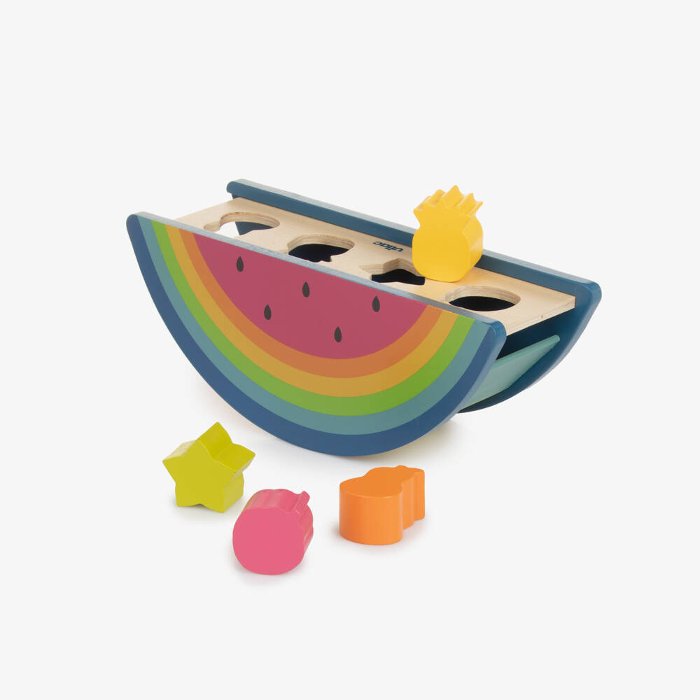 Vilac-Wooden Watermelon & Fruits Shape Sorter (25cm) | Childrensalon