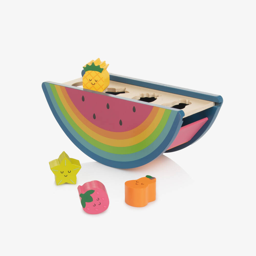 Vilac-Wooden Watermelon & Fruits Shape Sorter (25cm) | Childrensalon