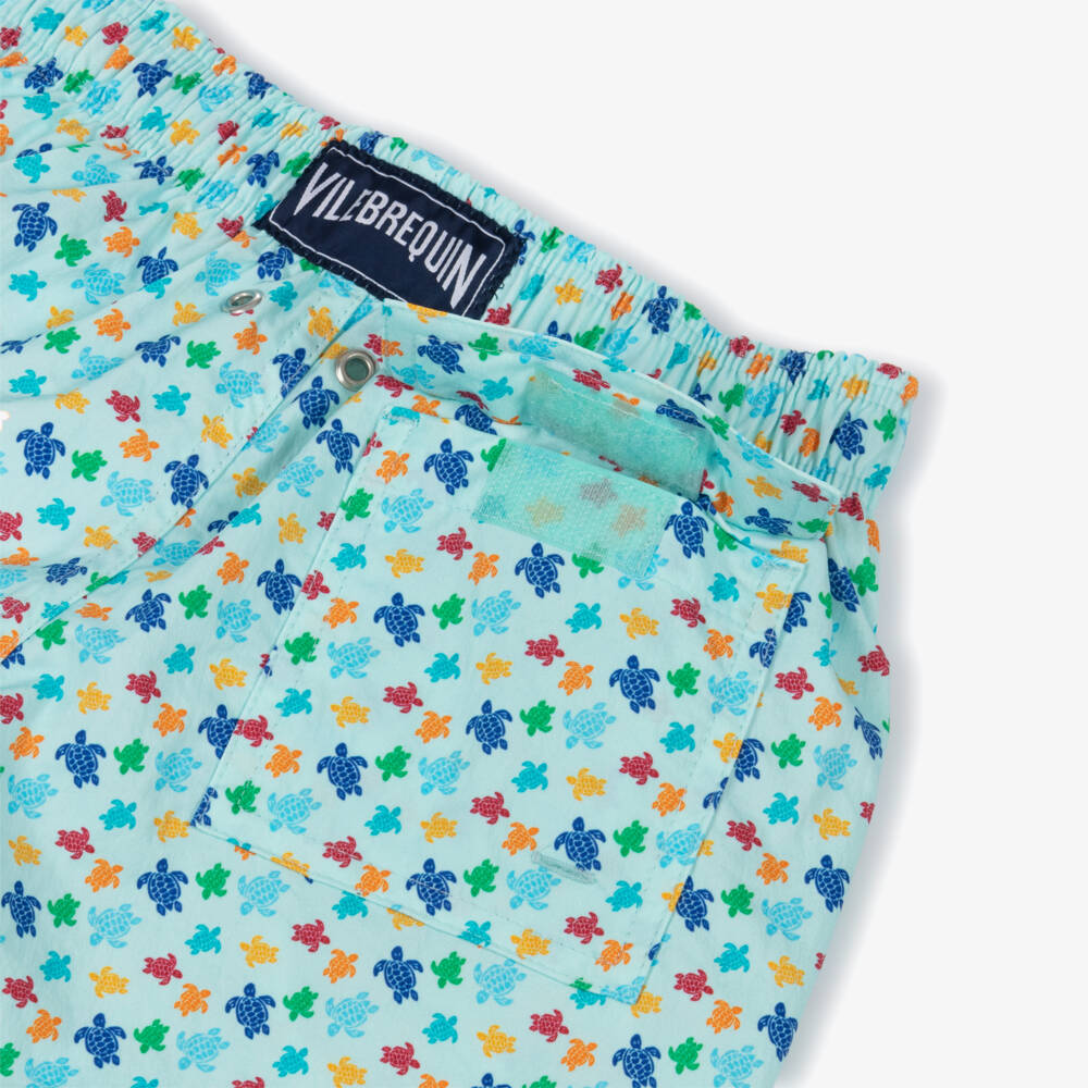 Vilebrequin-Blue Rainbow Micro Ronde Des Tortues Swim Shorts | Childrensalon