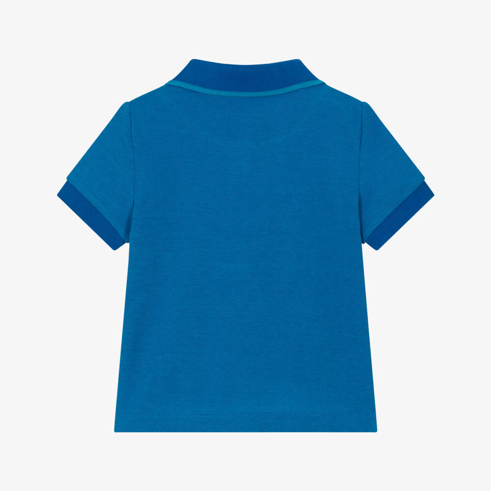 Vilebrequin-Boys Blue Cotton Piqué Polo Shirt | Childrensalon