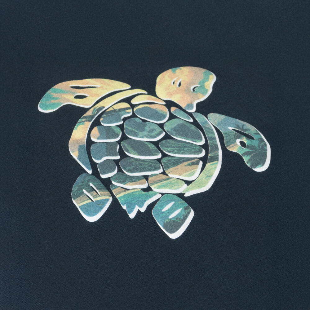 Vintage Ladybird-Boys Blue Cotton Turtle T-Shirt | Childrensalon