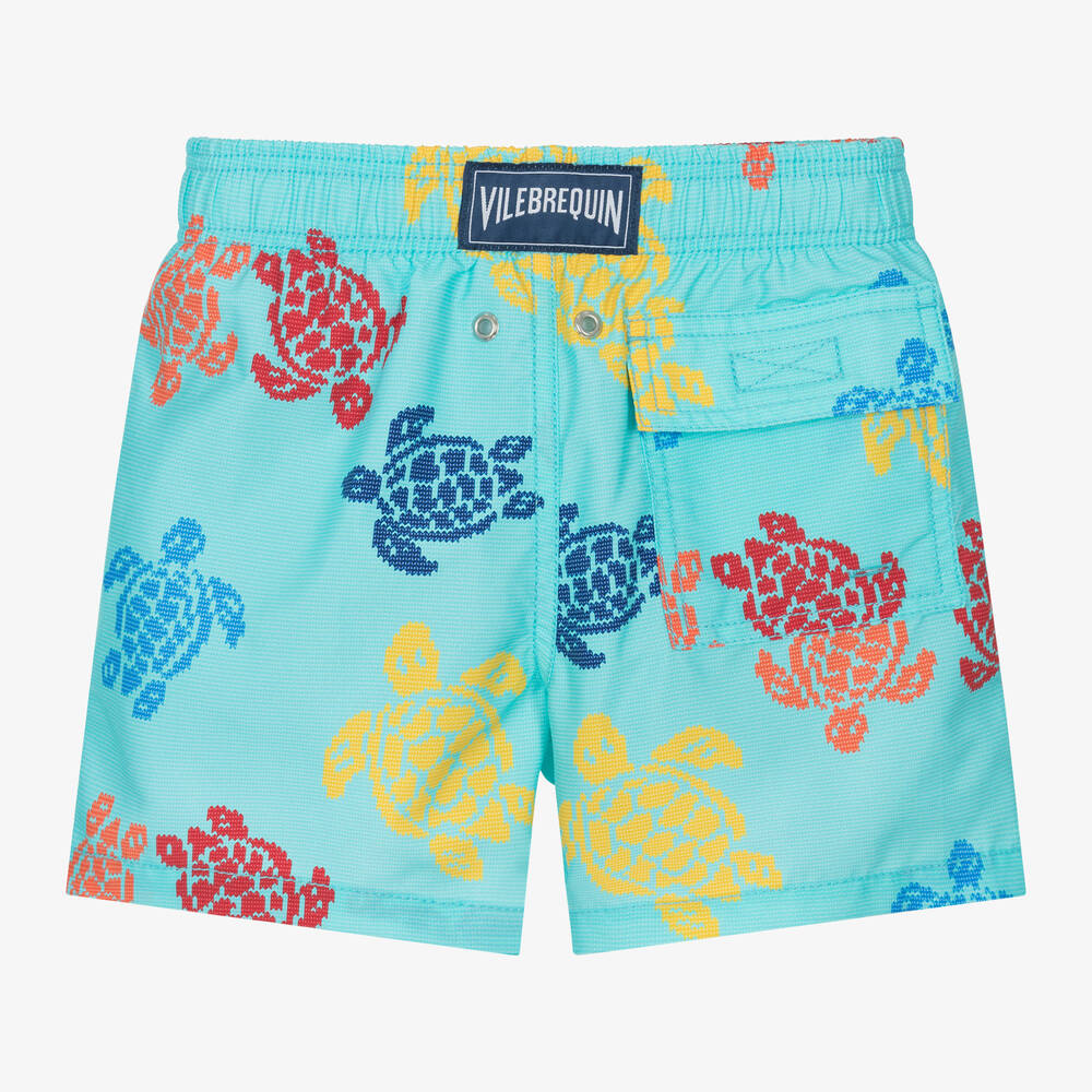Vilebrequin-Boys Blue Multicolour Turtle Swim Shorts | Childrensalon