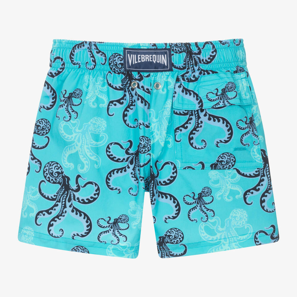 Vilebrequin-شورت سباحة بنقشة أخطبوط لون أزرق للأولاد | Childrensalon