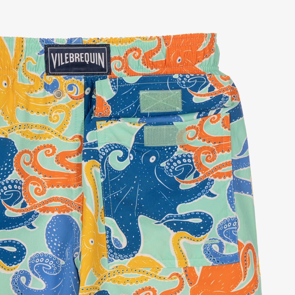 Vintage Ladybird-Boys Blue Octopus Stretch Swim Shorts | Childrensalon